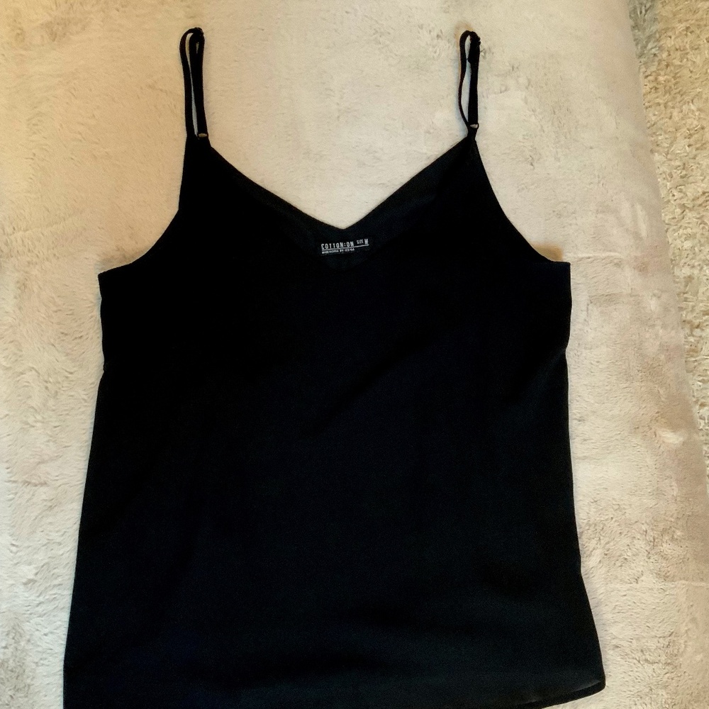 Cotton On Black M Camisole Officecore Dainty Balletcore Minimalist Monochrome